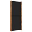 5-Panel Room Divider Black 350x180 cm