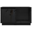 TV Cabinet Black 74x35x44 cm Solid Wood Pine