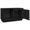 TV Cabinet Black 74x35x44 cm Solid Wood Pine