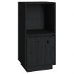 Sideboard Black 38x35x80 cm Solid Wood Pine