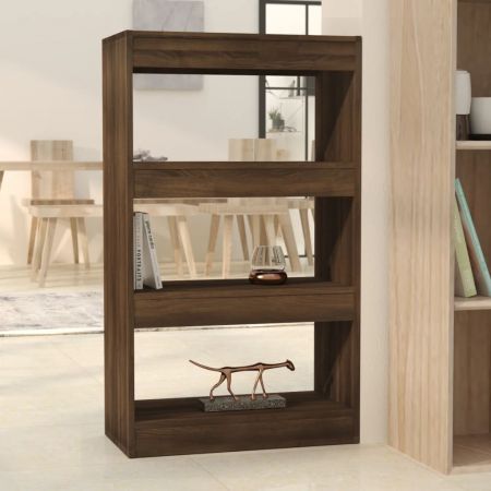 Book Cabinet/Room Divider Brown Oak 60x30x103 cm Engineered Wood