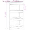 Book Cabinet/Room Divider Brown Oak 60x30x103 cm Engineered Wood