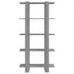 Book Cabinet/Room Divider Grey Sonoma 80x30x160 cm Engineered Wood