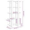 Book Cabinet/Room Divider Grey Sonoma 80x30x160 cm Engineered Wood