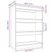 Book Cabinet/Room Divider Brown Oak 80x30x103 cm Engineered wood