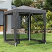 Party Tent with 4 Mesh Sidewalls Anthracite 2x2 m HDPE