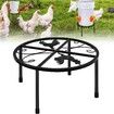 Metal Stand for Chicken Feeder Waterer,Iron Stand Holder with 4 Legs,Round Supports Rack for Buckets Barrels Equipped Installed with Feeder Waterer Port,for Coop Poultry Indoor Outdoor (1pcs)