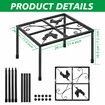 Metal Stand for Chicken Feeder Waterer,Iron Stand Holder with 4 Legs,Rectangular Supports Rack for Buckets Barrels Equipped Installed with Feeder Waterer Port,for Coop Poultry Indoor Outdoor (1pcs)