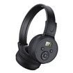 FM Radio Headphones Built-in Mic Automatic Scan Station Soft Memory Foam Earpads Foldable & Scalable Design