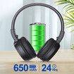 FM Radio Headphones Built-in Mic Automatic Scan Station Soft Memory Foam Earpads Foldable & Scalable Design