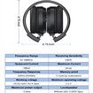 FM Radio Headphones Built-in Mic Automatic Scan Station Soft Memory Foam Earpads Foldable & Scalable Design