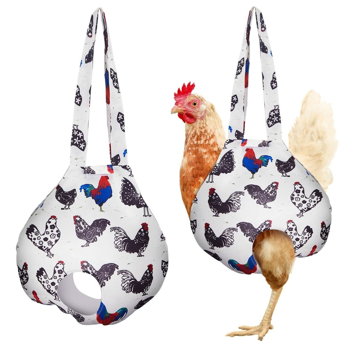 2 Pcs Chicken Holder Bag Hen Sling Carry Bag Chicken Carrier with Handle Chicken Supplies Chicken Medic Bag Catching Hand Bag for Hen Rooster Poultry Chicken Transport Traveling Hiking Driving