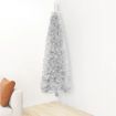 Slim Artificial Half Christmas Tree with Stand Silver 180 cm