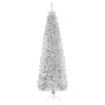 Slim Artificial Half Christmas Tree with Stand Silver 180 cm