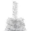 Slim Artificial Half Christmas Tree with Stand Silver 180 cm