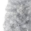 Slim Artificial Half Christmas Tree with Stand Silver 180 cm