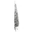 Slim Artificial Half Christmas Tree with Flocked Snow 180 cm