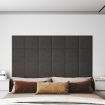 Wall Panels 12 pcs Dark Grey 30x30 cm Fabric 1.08 m²