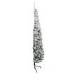 Slim Artificial Half Christmas Tree with Flocked Snow 150 cm