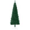 Slim Artificial Half Christmas Tree with Stand Green 150 cm