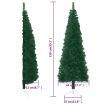 Slim Artificial Half Christmas Tree with Stand Green 150 cm