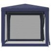 Party Tent with 4 Mesh Sidewalls Blue 2.5x2.5 m HDPE