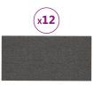 Wall Panels 12 pcs Dark Grey 60x30 cm Fabric 2.16 m²