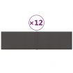 Wall Panels 12 pcs Dark Grey 60x15 cm Fabric 1.08 m²