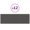 Wall Panels 12 pcs Dark Grey 90x30 cm Fabric 3.24 m²