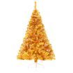 Artificial Half Christmas Tree with Stand Gold 150 cm PVC