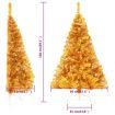 Artificial Half Christmas Tree with Stand Gold 150 cm PVC