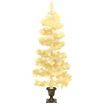 Swirl Christmas Tree with Pot and LEDs White 120 cm PVC