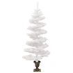 Swirl Christmas Tree with Pot and LEDs White 120 cm PVC