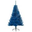 Artificial Half Christmas Tree with Stand Blue 150 cm PVC