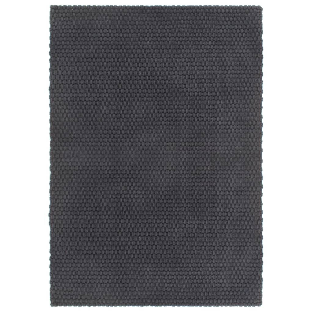 Rug Rectangular Anthracite 80x160 cm Cotton