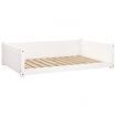 Dog Bed White 105.5x75.5x28 cm Solid Pine Wood