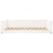 Dog Bed White 105.5x75.5x28 cm Solid Pine Wood