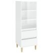 Highboard High Gloss White 40x36x110 cm Engineered Wood