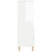 Highboard High Gloss White 40x36x110 cm Engineered Wood