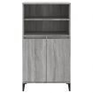 Highboard Grey Sonoma 60x36x110 cm Engineered Wood