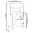 Highboard Grey Sonoma 60x36x110 cm Engineered Wood