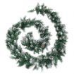 Christmas Garland with LED Lights Green 2.7 m PVC