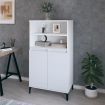 Highboard White 60x36x110 cm Engineered Wood
