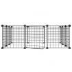 12-Panel Pet Cage with Door Black 35x35 cm Steel