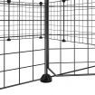 12-Panel Pet Cage with Door Black 35x35 cm Steel