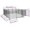 12-Panel Pet Cage with Door Black 35x35 cm Steel