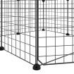 8-Panel Pet Cage with Door Black 35x35 cm Steel