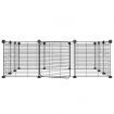 12-Panel Pet Cage with Door Black 35x35 cm Steel