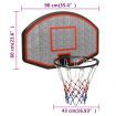 Basketball Backboard Black 90x60x2 cm Polyethene