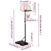 Basketball Stand White 216-250 cm Polyethene